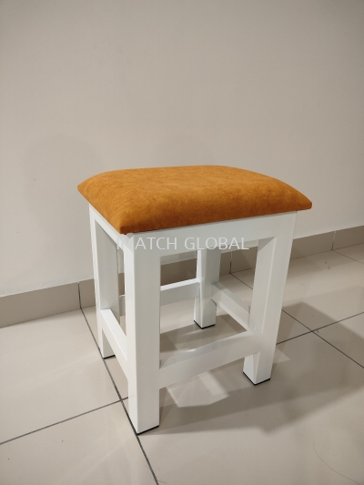 metal stool with fabric top