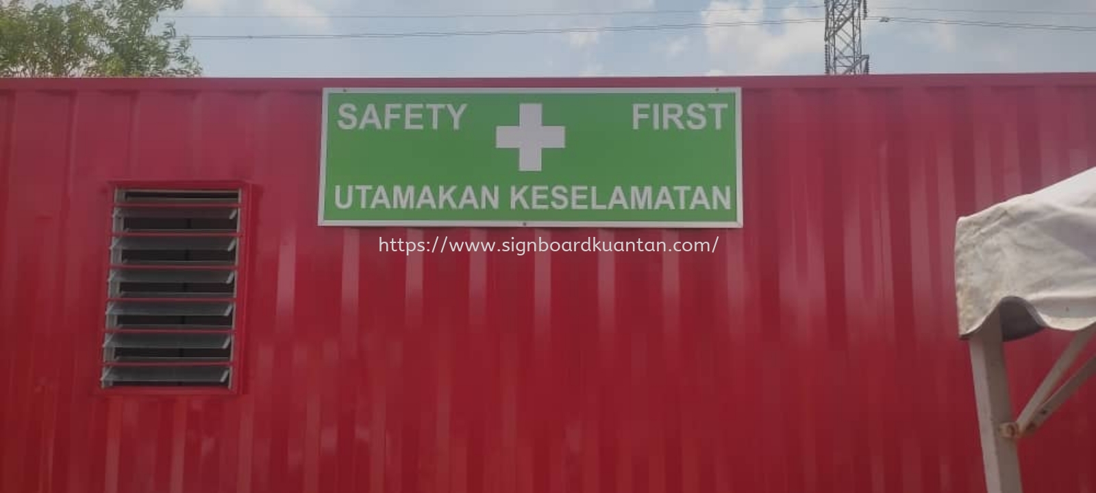 SAFETY FIRST OUTDOOR ACP SIGNAGE SIGNBOARD AT MARAN TOWN, CHENOR, LUIT, SRI JAYA, BANDAR TUN RAZAK, LUBUK PAKU MARAN PAHANG MALAYSIA