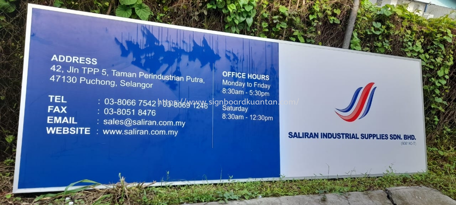 SALIRAN INDUSTRIAL SUPPLIES SDN BHD OUTDOOR METAL G.I SIGNAGE SIGNBOARD AT KUANTAN, BANDAR INDERA MAHKOTA. PANCHING, SUNGAI LEMBING, GAMBANG, BESERAH, GEBENG, PENOR, SUNGAI KARANG, BATU HITAM, CHENDOR, TANJUNG LUMPUR, TELUK CEMPEDAK, CHERATING KUANTAN PAHANG MALAYSIA