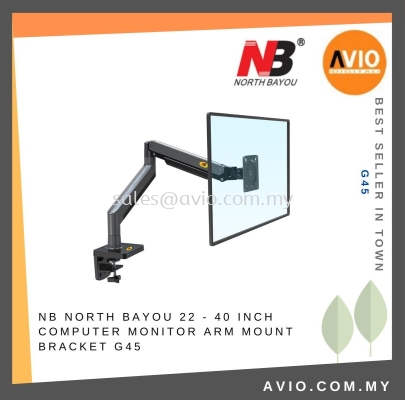 NB North Bayou Original 22"~40" 22 24 27 28 30 32 36 40 Inch LED LCD TV Monitor Desk Table Single Arm Mount Bracket G45