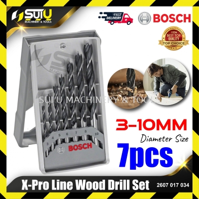 BOSCH 2607017034 7PCS X-Pro Line Wood Drill Set / Set Mata Gerudi 3-10MM