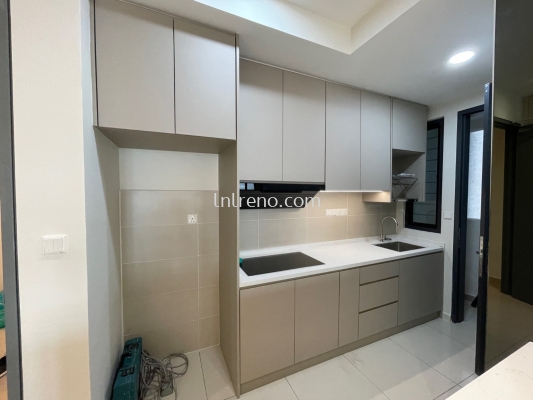 Renovation & Carpentry work in Condominium Sunway Serene Petaling Jaya Selangor Malaysia #tvcabinet #tvconsole #plywood #melamine #veneer #spraypaint #laminate #wardrobe #kitchencabinet #studyroom #storagecabinet #shoecabinet #table #island #bench #displaycabinet #featurewall #flutedpanel