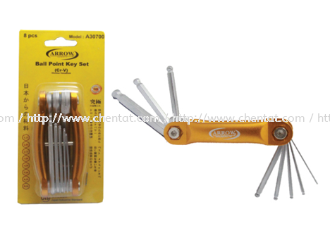 Aluminium 8 Pcs Fold Ball Point Hex Wrench Set Aluminium 8 Pcs Fold Ball Point Hex Wrench Set Wrench Set ARROW
