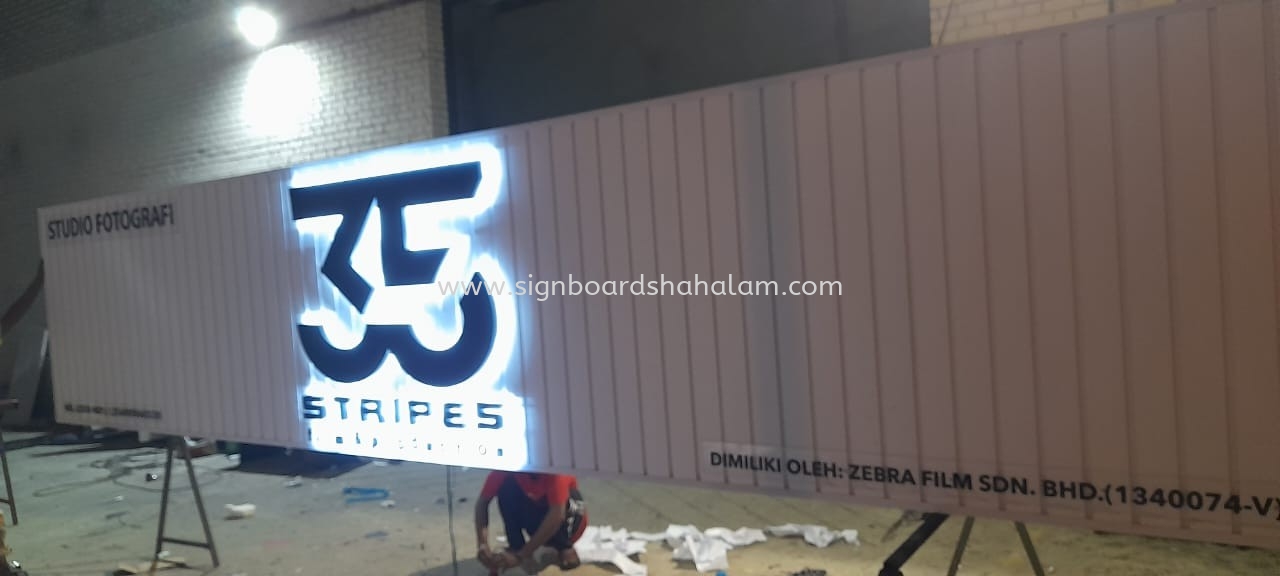 35 Stripes Aluminium Panel 3D LED Backlit Signage at KAJANG,CHERAS,AMPANG.GOMBAK,KEPONG,KOTA DAMANSARA, SHAH ALAM, KAPAR MALAYSIA