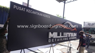 Signboard 3D Led frontlit # Aluminum Box up 3d Lettering # Signboard Pusat Kecantikan Kereta