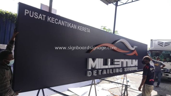 Signboard 3D Led frontlit # Aluminum Box up 3d Lettering # Signboard Pusat Kecantikan Kereta