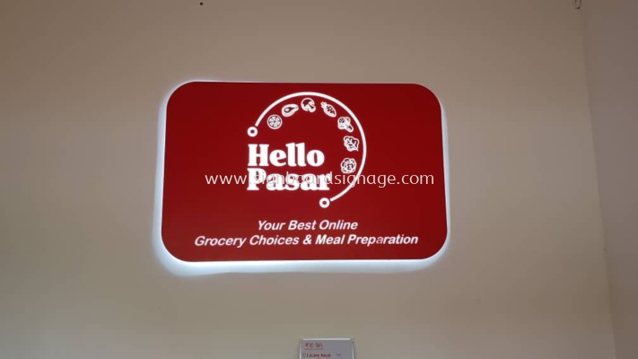 Indoor Signage # Counter Signage # 3D Box Up LED Front And Back Lit Signage 