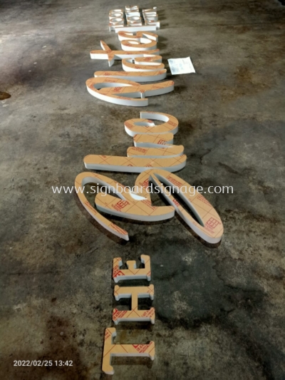 Signboard 3D Box Up Led frontlit # 3D Aluminum Box Up LED Channels Lettering / Logo Signage #  