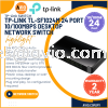 TP-LINK Tplink 24 Port 10/100M Desktop Switch Wall Mount Mounted Ethernet RJ45 LAN Port Plastic Case Black TL-SF1024M SWITCH TP-LINK
