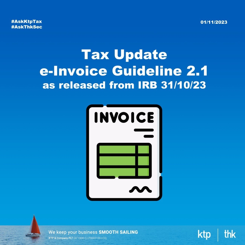 {Tax Update} IRBM e-Invoice Guideline 2.1