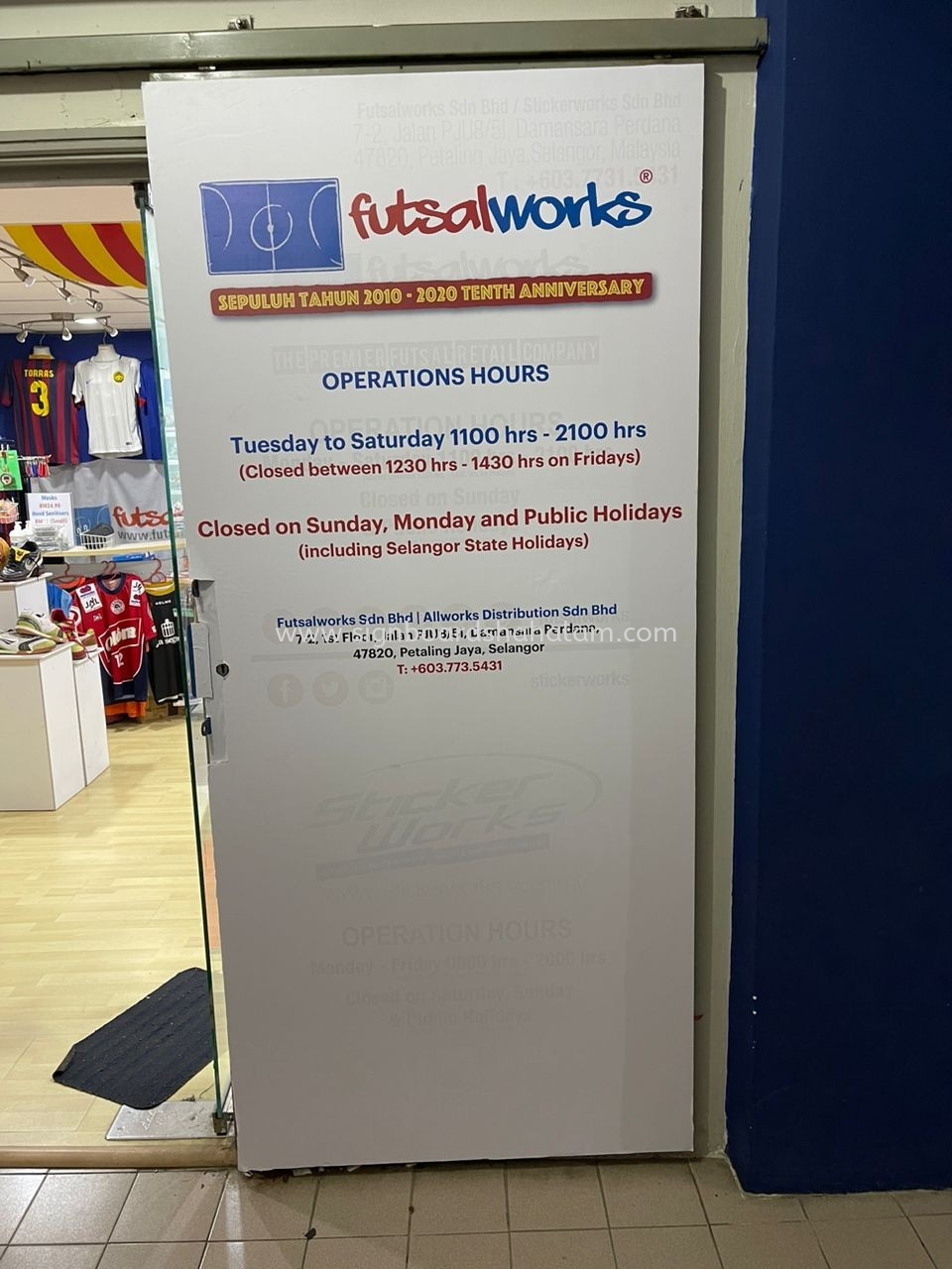 Fustalworks Indoor Sticker Signage at KOTA DAMANSARA, DAMANSARA JAYA, PUTRA HEIGHTS, COUNTRY HEIGHTS