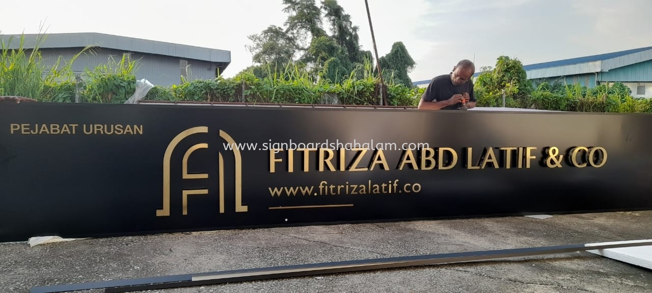 Fitriza Abd Latif & Co 3D Box Up Stainless Steel Signage #3DLEDSignboard #Signage #3D Box Up Signage #Stainless Steel Signboard #3DSignboardMaker at CHERAS, SEMENYIH, KAJANG | BANGI, HULU SELANGOR, KUALA KUBU BHARU, SERENDAH, BUKIT BERUNTUNG