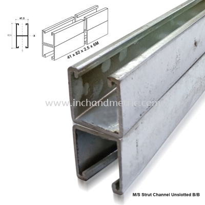 M/S Uni-Strut Channel Unslotted B/B (HDG)