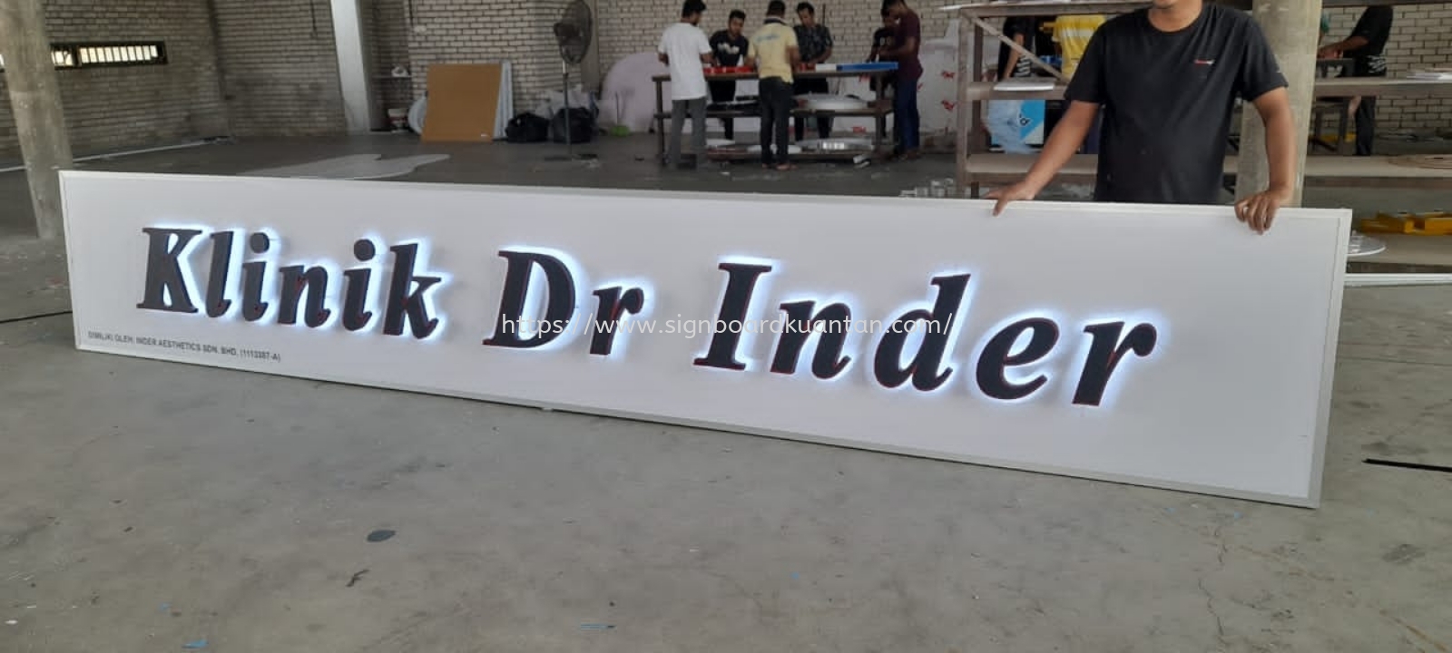 KLINIK DR INDER OUTDOOR 3D LED BACKLIT LETTERING SIGNAGE SIGNBOARD AT