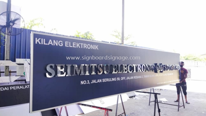 Signboard Kilang # 3D Bo Up Stainless Steel Signboard # Signboard Stainless Steel Series