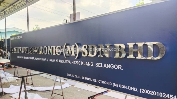 Signboard Kilang # 3D Bo Up Stainless Steel Signboard # Signboard Stainless Steel Series