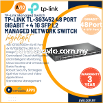TP-LINK Tplink 48 +4 Port Gigabit RJ45 LAN L2 Managed IP Network Switch 48 10/100/1000m Ethernet 4 SFP SG3452 TL-SG3452