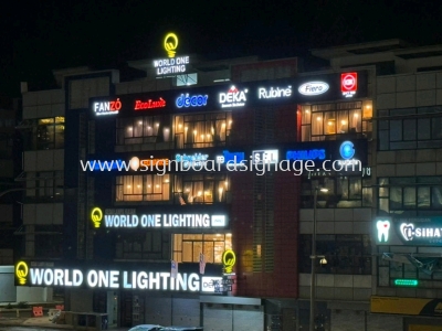 World One Lighting - Outdoor 3d led frontlit signage - Serdang - Taman Bunga Nagara 