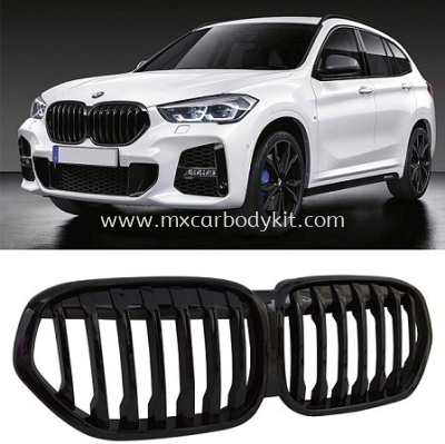 BMW X1 SERIES F48 2016-UP FRONT GRILLE PERFORMANCE STYLE ALL BLACK