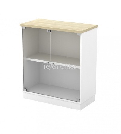 SWINGING GLASS DOOR LOW CABINET