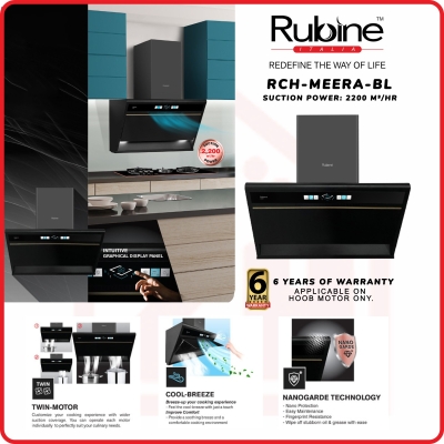 Rubine Cooker Hood RCH-MEERA-BL