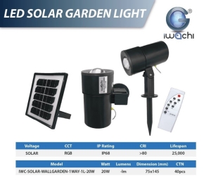 Iwachi LED Solar Garden Light