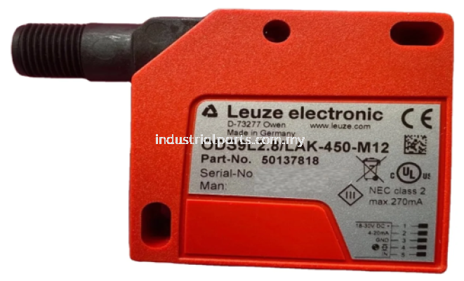 Leuze ODS9L2.8_LAK-450-M12 Optical distance sensor 50137818 - Malaysia