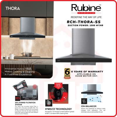 Rubine Cooker Hood RCH-THORA-SS