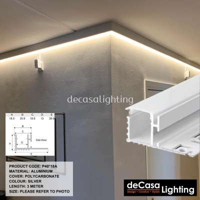 LIGHT TROUGH PROFILE FITTING (P40*18A)