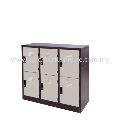 HALF HEIGHT 6 COMPARTMENT STEEL LOCKER - nilai | sepang | banting