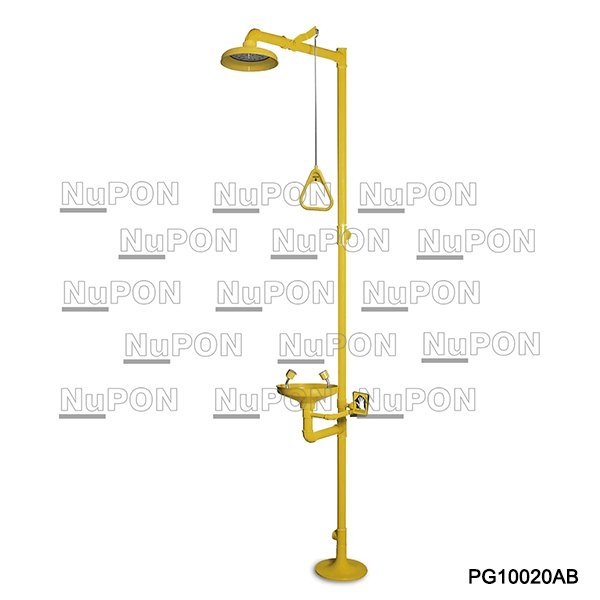 ABS Bowl Combination Emergency Shower And Eyewash Without Foot Pedal ; Model: PG10020AB