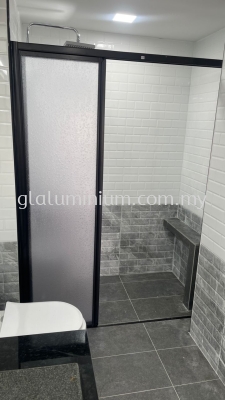 Aluminum showerscreen + PS (pvc)@Lanai Kiara Condominium,Bukit Kiara
