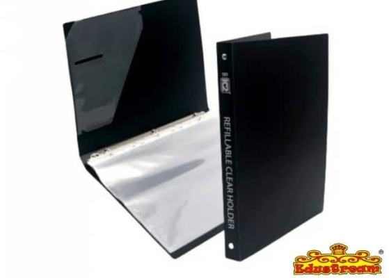 A4 REFILLABLE CLEAR HOLDER-501 (BLACK)