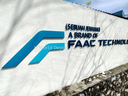 3D Box Up Company Logo Signage Malaysia Manufacturer Supplier Installer