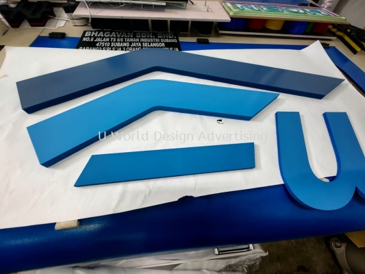 3D Box Up Company Logo Signage Malaysia Manufacturer Supplier Installer