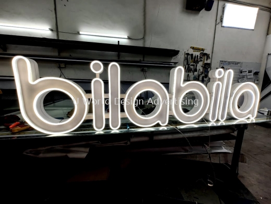 BILA BILA MART LED NEON LIGHT BAR LETTERING & LOGO WITH PVC FOAM BOARD AT KLANG, BUKIT TINGGI, BOTANIC, BAYUEMAS, SHAH ALAM, SETIA ALAM, SUBANG JAYA, PJ, SS2, SS15, CHERAS, PUCHONG, DAMANSARA, KL