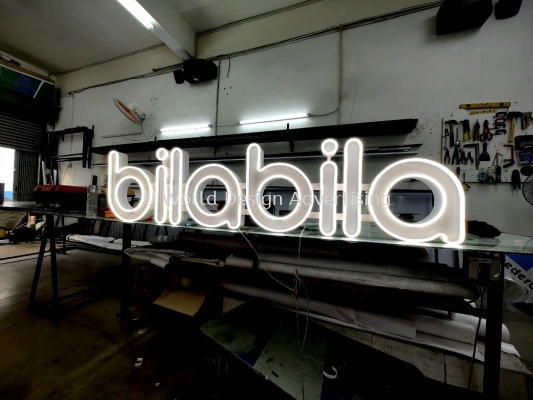 BILA BILA MART LED NEON LIGHT BAR LETTERING & LOGO WITH PVC FOAM BOARD AT KLANG VALLEY, BUKIT TINGGI, BOTANIC, BAYUEMAS, SHAH ALAM, SETIA ALAM, SUBANG JAYA, PJ, SS2, SS15, CHERAS, PUCHONG, SELANGOR, KL