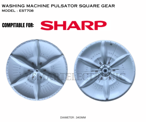 EST708 SHARP WASHING MACHINE PULSATOR SQUARE GEAR (34CM)