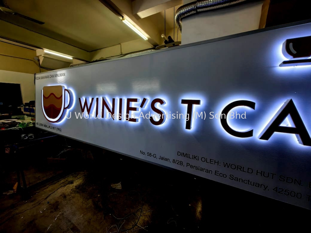 3D LED Backlit Cafe Signboard Manufacturer Supply and Installation ...