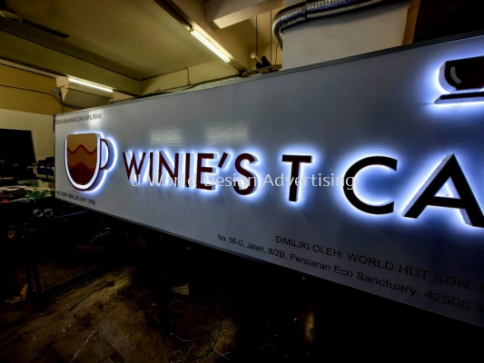 3D LED Backlit Cafe Signboard Manufacturer Supply and Installation Services at Klang Valley, Selangor, KL 