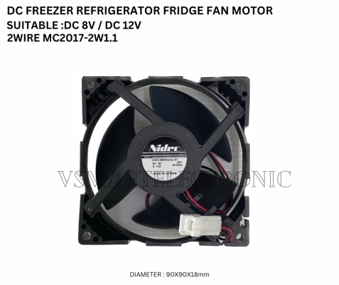 PANASONIC REFRIGERATOR FAN MOTOR 2WIRE MC2017-2W1.1 DC8V/DC12V