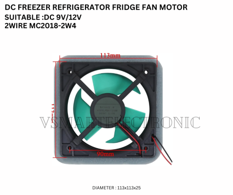 Panasonic Refrigerator Fan Motor FBA11J10M DC9V 0.17A 2Wire (NEW) Cooling Fan