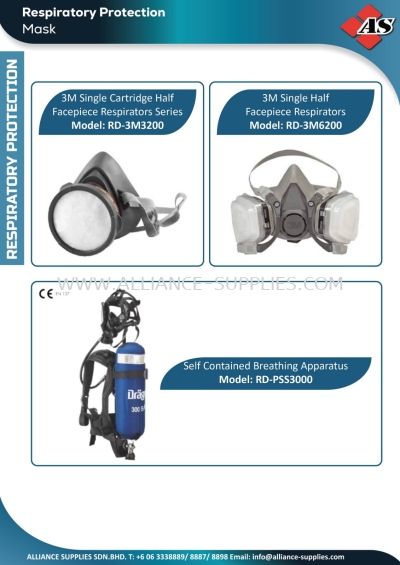 Half Facepiece Respirators / Self Contained Breathing Apparatus