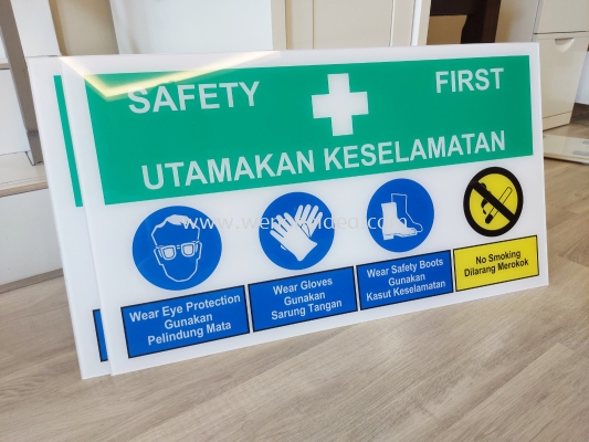 3mmT Acrylic Safety Signage