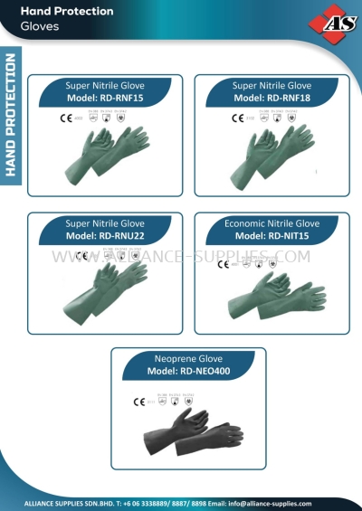 Nitrile Gloves / Neoprene Gloves