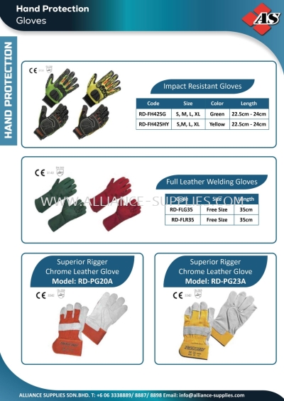 Impact Resistant Gloves / Full Leather Welding Gloves / Superior Rigger Chrome Leather Gloves