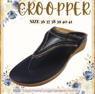 CROOPPER Ladies Comfort Sandal CS-51-81056- BLACK Colour