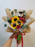 Sunflower Graduation Bear 02