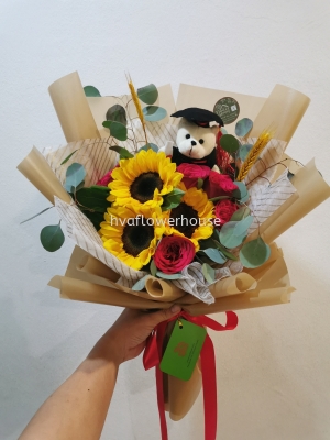 Sunflower Graduation Bear 02