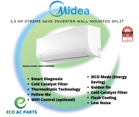 Midea 2.5HP Xtreme Save Inverter Wall Mounted Split